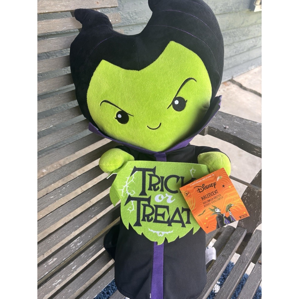 Disney Villains Maleficent 19" Plush Halloween Porch Greeter Decoration NWT